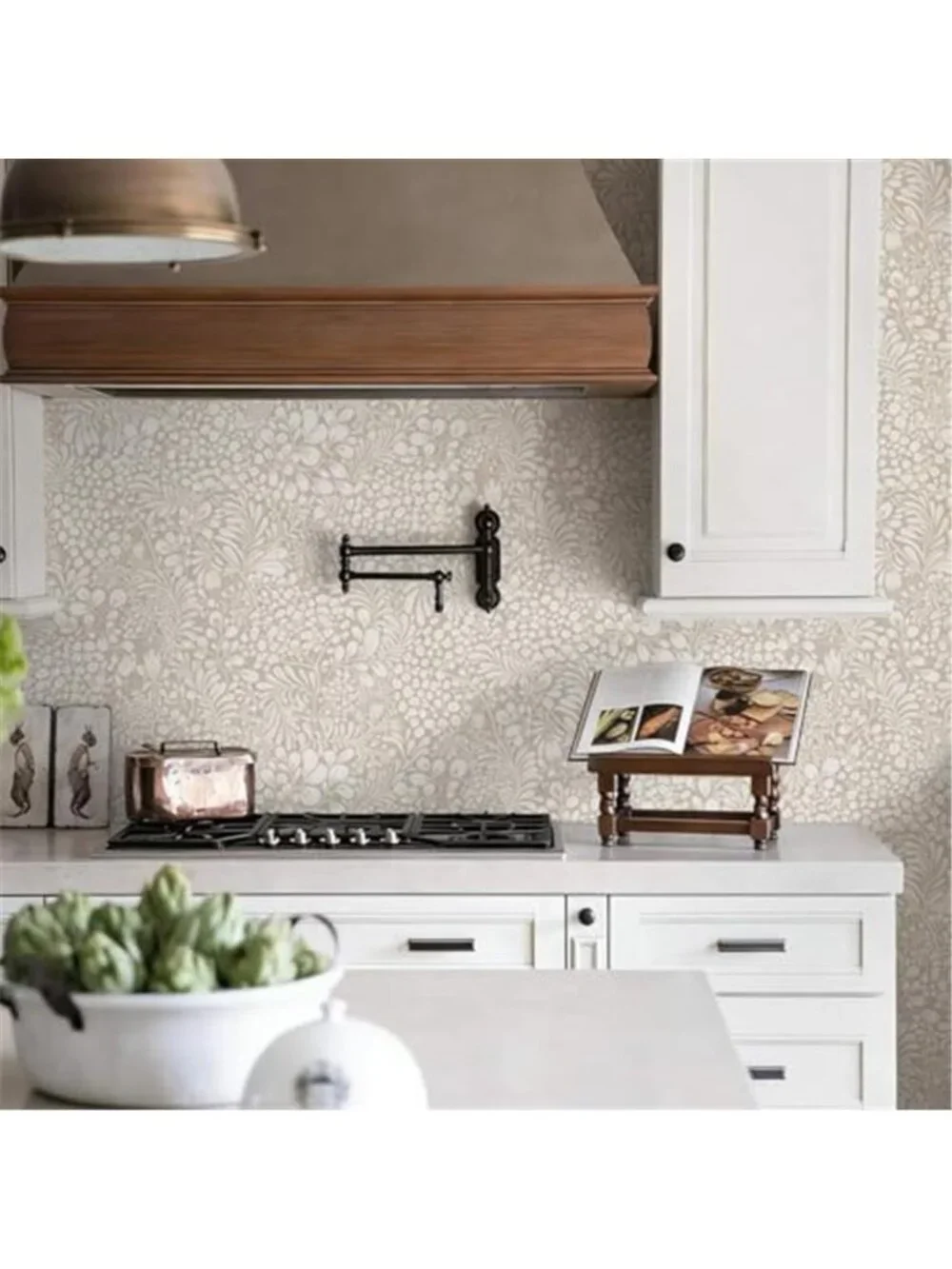 Boho Floral Peel And Stick Wallpaper Beige Removable Self Adhesive Wall Decor